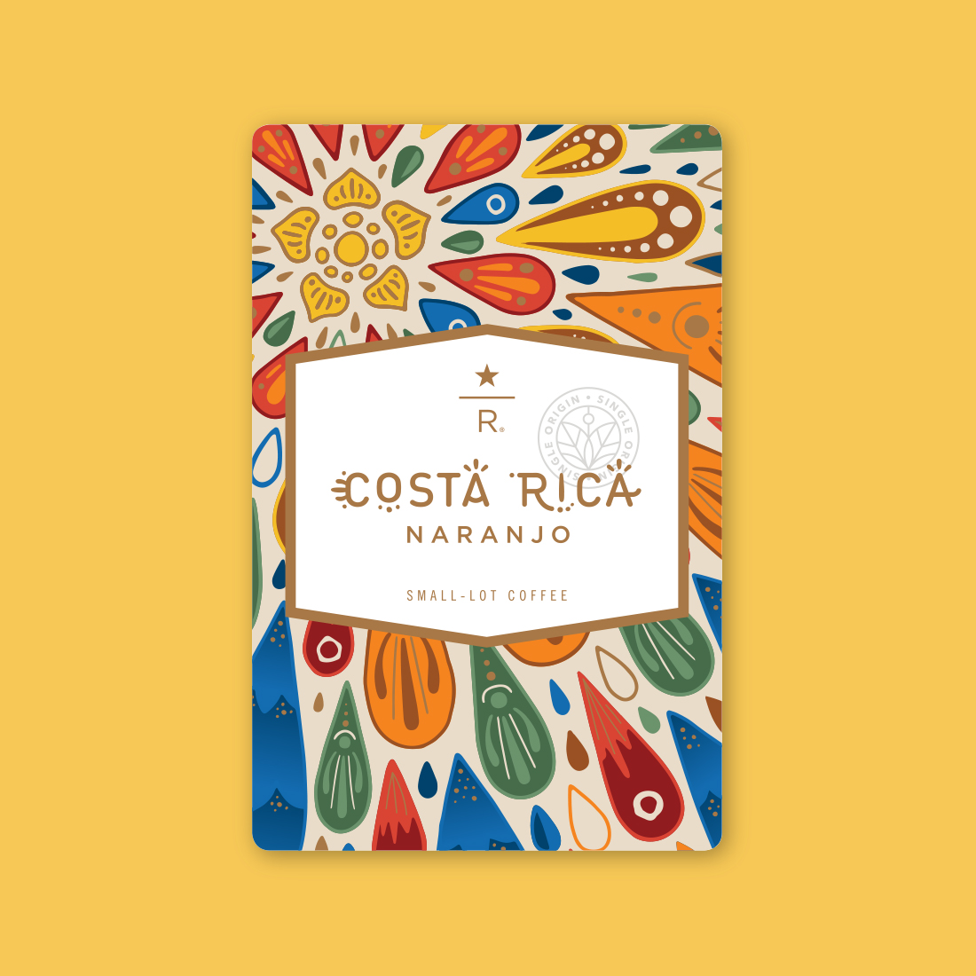 Coffee card illustration for COSTA RICA NARANJO