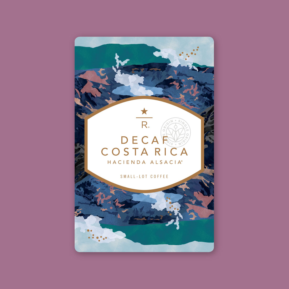 Coffee card illustration for DECAF COSTA RICA HACIENDA ALSACIA™