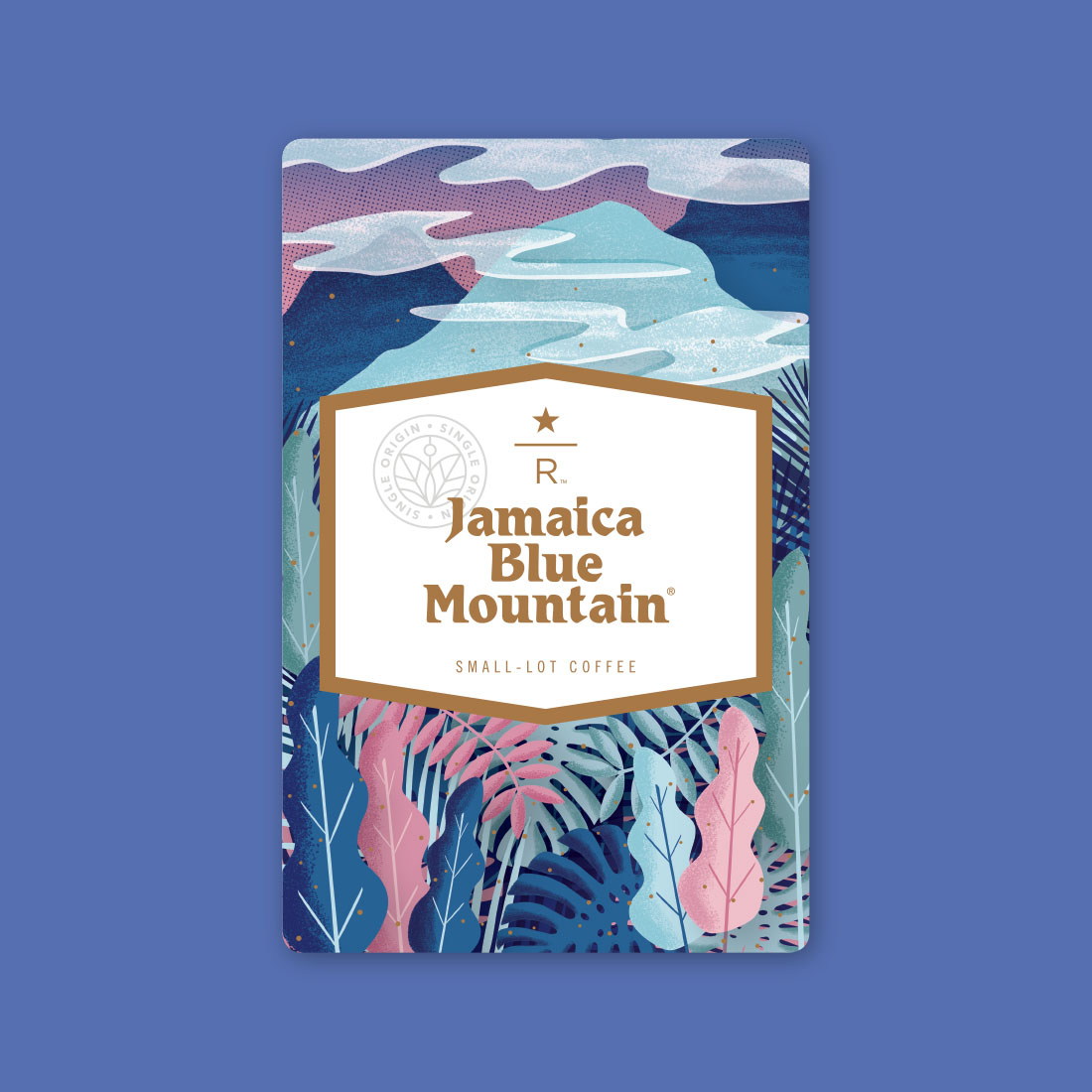 Coffee card illustration for JAMAICA BLUE MOUNTAIN®