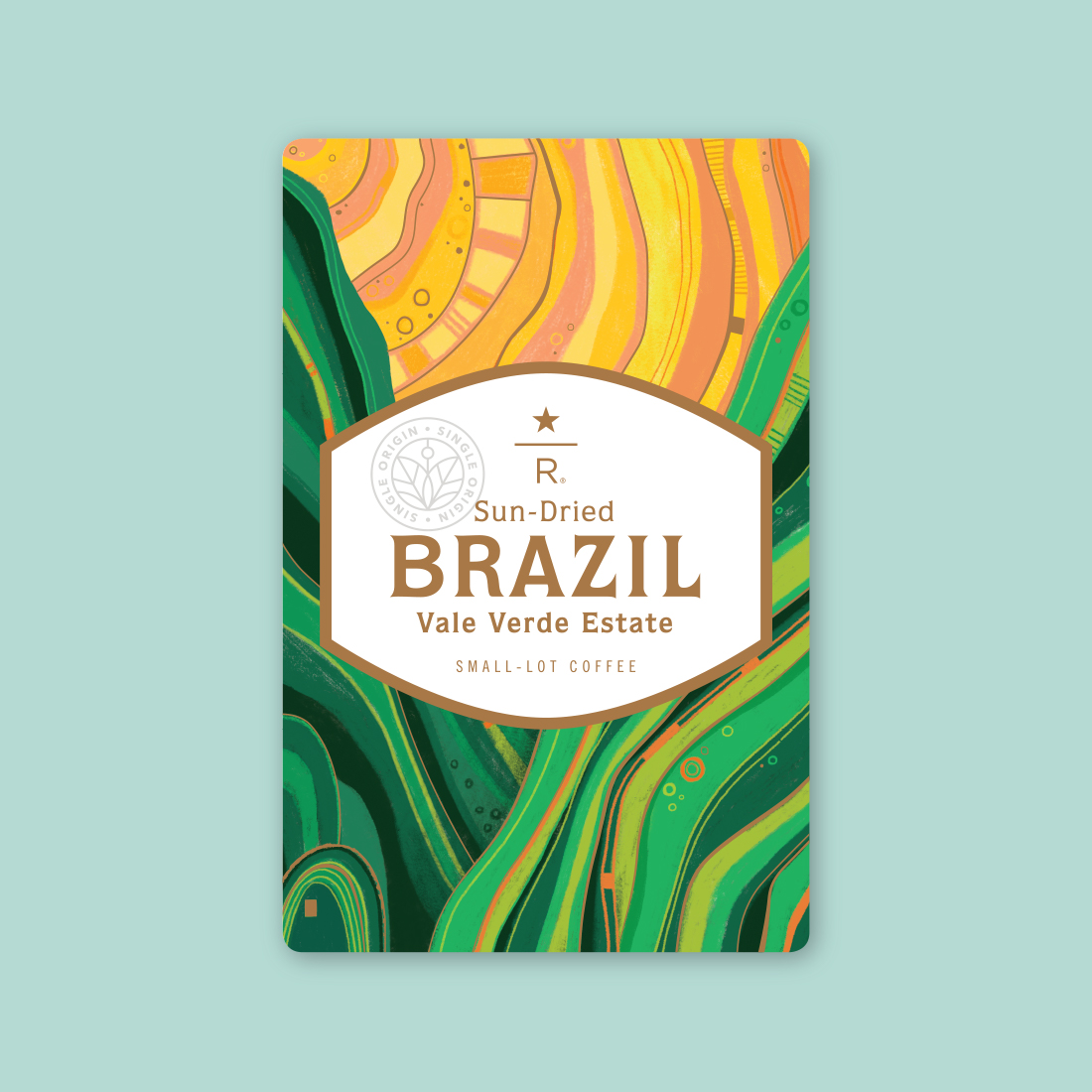 Coffee card illustration for SUN-DRIED BRAZIL VALE VERDE ESTATE