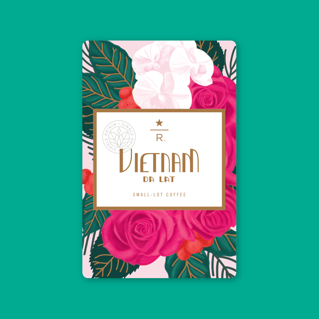 Coffee card illustration for VIETNAM DA LAT