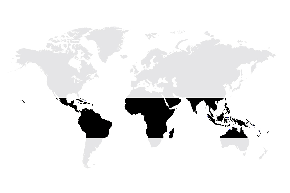 Map image of global coffee growing regions